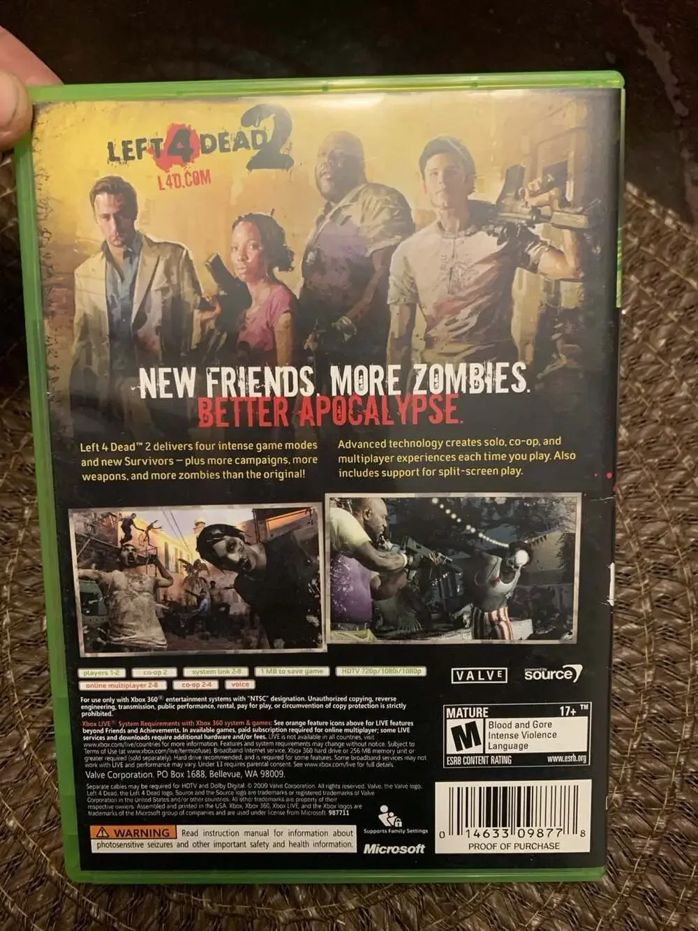 Left 4 Dead 2 Xbox 360 Video Game Complete with Case and Manual